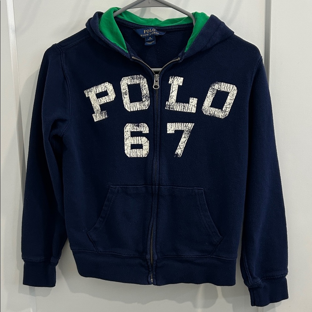 2015 POLO Ralph Lauren Boys Preppy  Full Zip Hoodie Sweatshirt Jacket |SZ 10-12